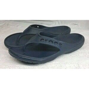 Crocs Mens 10 Sandals Baya II Flip Flops  Blue Comfort Resortwear Beach Summer